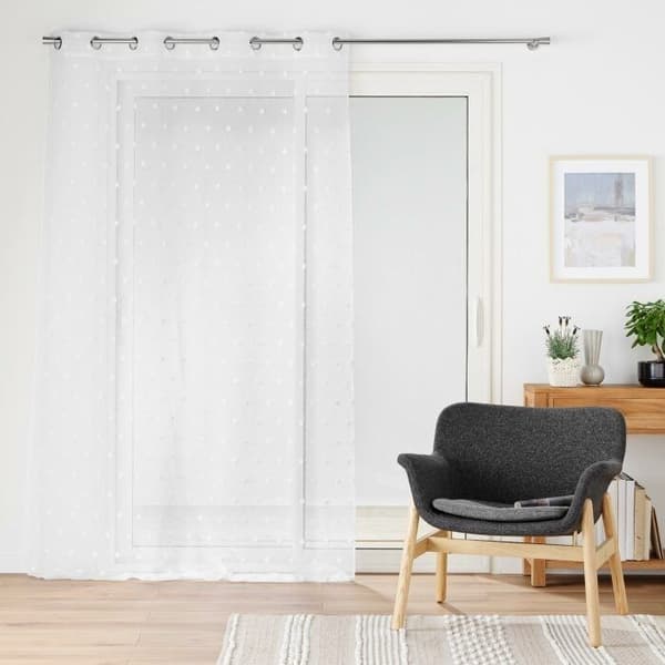 Öljett Voile 140 x 240 cm - Sandad Voile med Pomponer Pompinou