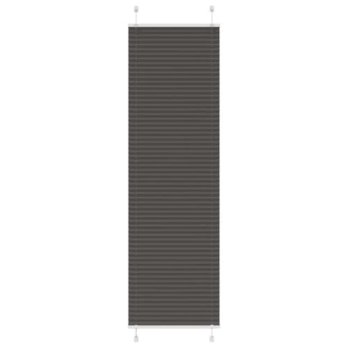 Plisserad persienn svart 55x200cm tyg bredd 54,4cm polyester