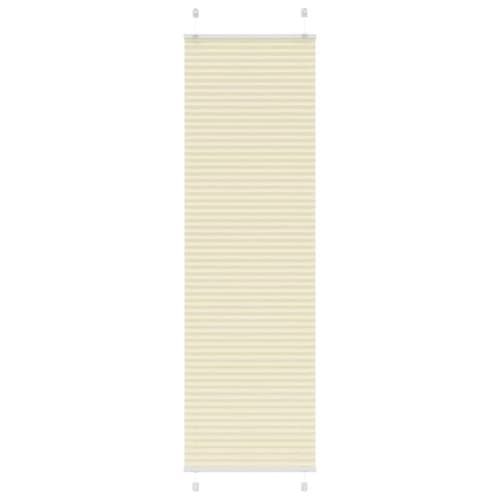 Plisserad persienn cremefärgad 55x200cm tyg bredd 54,4cm