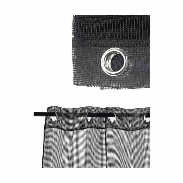 Gardin 140 x 260 cm rist Sort (6 enheder)
