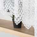 Miniatyrbillede 6 af 7: VIOLETTA - Færdigfremstillet jacquardgardin med underskæring forneden - 400x160 cm - hvid