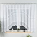Miniatyrbillede 1 af 7: VIOLETTA - Færdigfremstillet jacquardgardin med underskæring forneden - 400x160 cm - hvid