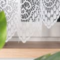 Miniatyrbillede 7 af 8: VIOLETTA - Færdigfremstillet jacquardgardin med underskæring forneden - 300x160 cm - hvid