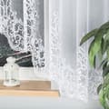 Miniatyrbillede 3 af 6: BERENIKA - Færdigfremstillet jacquardgardin med underskæring forneden - 530x160 cm - hvid