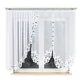 Miniatyrbillede 6 af 6: JADWIGA - Færdigfremstillet jacquardgardin med underskæring forneden - 300x160 cm - hvid