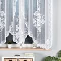 Miniatyrbillede 2 af 8: FUCHSIA - Færdigfremstillet jacquardgardin med underskæring forneden - 320x160 cm - hvid