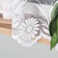 Miniatyrbillede 3 af 7: ARALIA - Færdigfremstillet jacquardgardin med et snit forneden - 300x160 cm - hvid