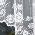 Miniatyrbillede 4 af 7: ARALIA - Færdigfremstillet jacquardgardin med et snit forneden - 300x160 cm - hvid
