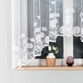 Miniatyrbillede 2 af 7: ARALIA - Færdigfremstillet jacquardgardin med et snit forneden - 300x160 cm - hvid