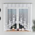 Miniatyrbillede 1 af 7: ARALIA - Færdigfremstillet jacquardgardin med et snit forneden - 300x160 cm - hvid