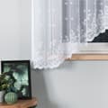 Miniatyrbillede 2 af 6: KAROLINA - Færdigfremstillet jacquardgardin med underskæring forneden - 400x170 cm - hvid