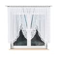 Miniatyrbillede 8 af 8: ROZALIA - Færdigfremstillet jacquardgardin med et snit forneden - 250x140 cm - hvid