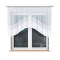 Miniatyrbillede 7 af 7: DANIELA - Færdigfremstillet jacquardgardin med underskæring forneden - 300x110 cm - hvid
