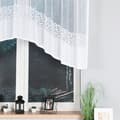 Miniatyrbillede 2 af 7: DANIELA - Færdigfremstillet jacquardgardin med underskæring forneden - 300x110 cm - hvid