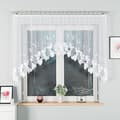 Miniatyrbillede 1 af 6: TEODORA - Færdigfremstillet jacquardgardin med underskæring forneden - 250x120 cm - hvid