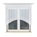 Miniatyrbillede 5 af 5: KAROLINA - Færdigfremstillet jacquardgardin med underskæring forneden - 250x120 cm - hvid