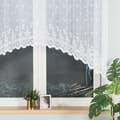 Miniatyrbillede 2 af 5: KAROLINA - Færdigfremstillet jacquardgardin med underskæring forneden - 250x120 cm - hvid