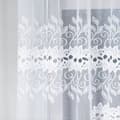 Miniatyrbillede 4 af 5: BASTIA - Færdigfremstillet jacquardgardin med underskæring forneden - 300x160 cm - hvid