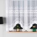 Miniatyrbillede 2 af 5: BASTIA - Færdigfremstillet jacquardgardin med underskæring forneden - 300x160 cm - hvid