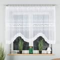 Miniatyrbillede 1 af 5: BASTIA - Færdigfremstillet jacquardgardin med underskæring forneden - 280x130 cm - hvid