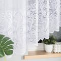 Miniatyrbillede 3 af 7: KINGA - Færdigfremstillet jacquardgardin med underskæring forneden - 500x160 cm - hvid