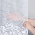Miniatyrbillede 5 af 7: KINGA - Færdigfremstillet jacquardgardin med underskæring forneden - 500x160 cm - hvid