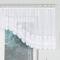 Miniatyrbillede 2 af 6: JOWITA - Færdigfremstillet jacquardgardin med underskæring forneden - 400x80 cm - hvid