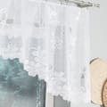 Miniatyrbillede 3 af 6: RENATA - Færdigfremstillet jacquardgardin med underskæring forneden - 250x80 cm - hvid