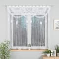 Miniatyrbillede 1 af 7: MAHIKA - Færdiglavet jacquard-makramé - 160x160 cm - hvid