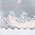 Miniatyrbillede 5 af 7: GENOWEFA - Færdigfremstillet jacquardgardin med underskæring forneden - 350x140 cm - hvid