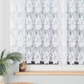 Miniatyrbillede 2 af 6: PATRYCJA - Færdigfremstillet jacquardgardin med lige bund - 300x150 cm - hvid
