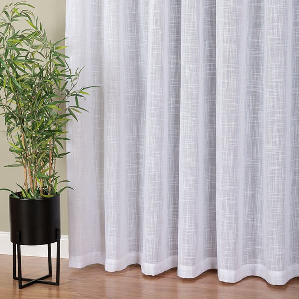 400002 - Færdigfremstillet gardin med rynkebånd - 300x250 cm - hvid