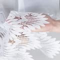 Miniatyrbild 5 av 6: FELICJA - Färdig jacquardgardin med underskärning nedtill - 600x160 cm - vit