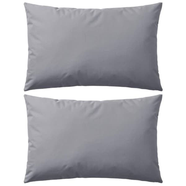 vidaXL Prydnadskuddar för trädgården 2 st 60x40 cm grå