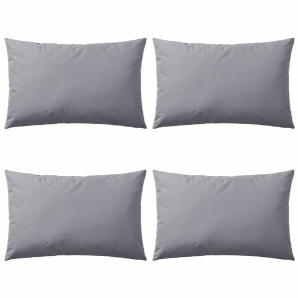 vidaXL Prydnadskuddar för trädgården 4 st 60x40 cm grå