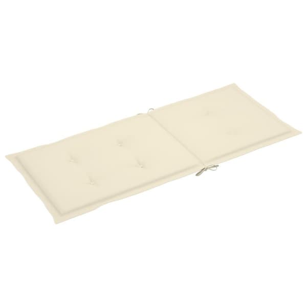 vidaXL stolehynder m. høj ryg 2 stk. 120x50x3 cm stof cremefarvet