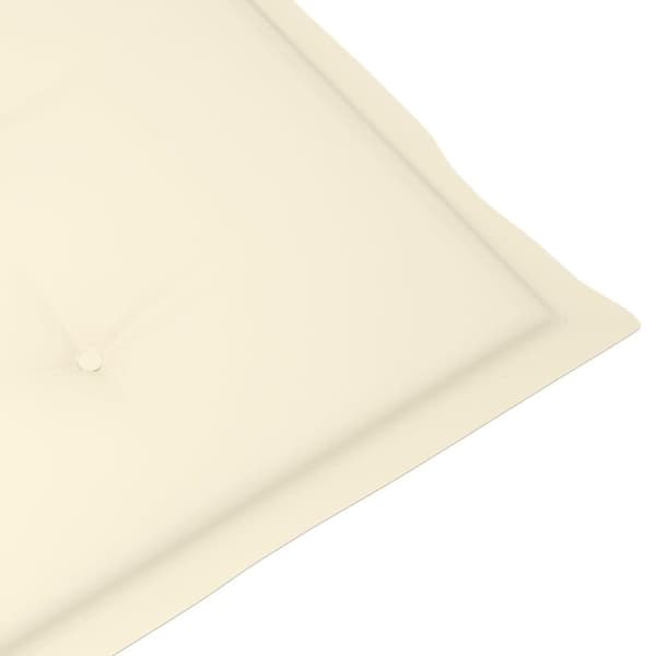 vidaXL stolehynder m. høj ryg 2 stk. 120x50x3 cm stof cremefarvet