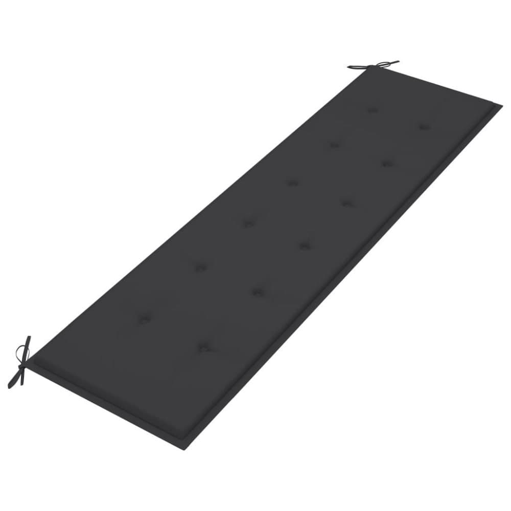 vidaXL Bänkdyna för trädgården 180x50x3 cm antracit