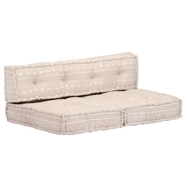 vidaXL puf stof beige