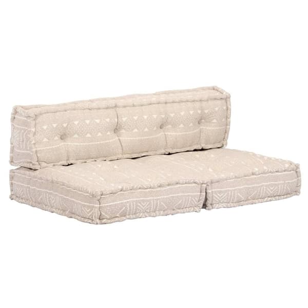 vidaXL puf stof beige
