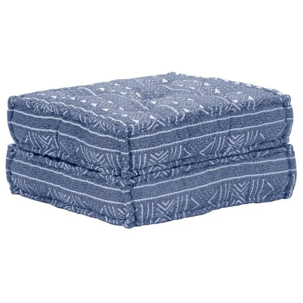 vidaXL Modulpuff 3-sits indigo tyg