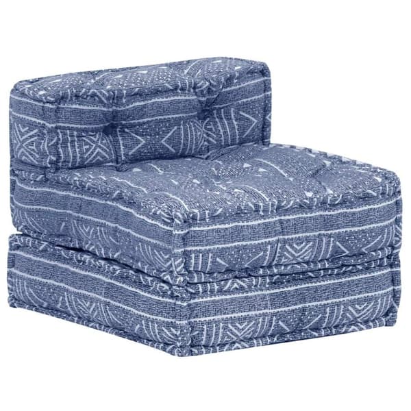 vidaXL Modulpuff 3-sits indigo tyg