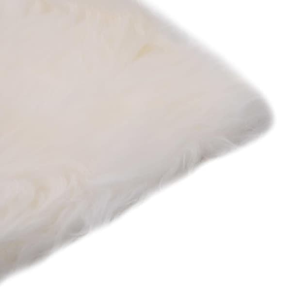 vidaXL Sittdynor 2 st vit 40x40 cm äkta fårskinn