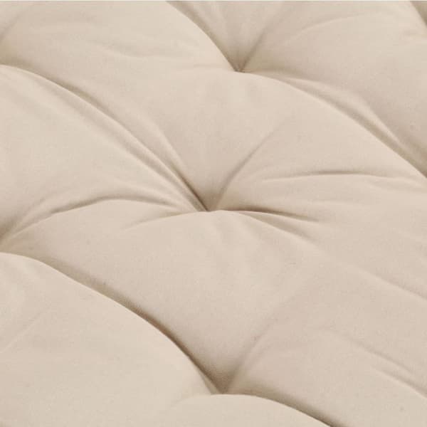vidaXL Dyna till pallsoffa bomull 120x80x10 cm beige