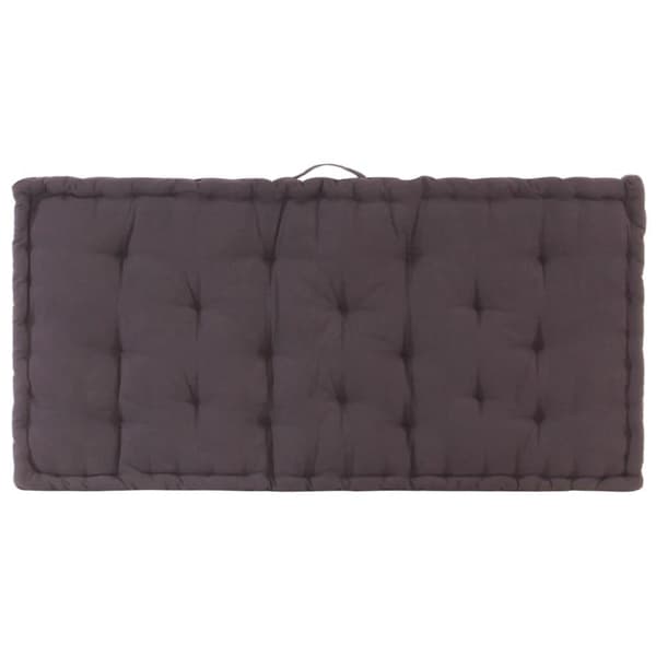 vidaXL Dyna till pallsoffa bomull 120x80x10 cm antracit