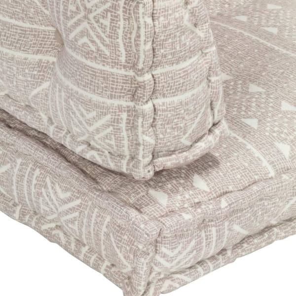 vidaXL hynde til pallesofa stof patchwork lysebrun