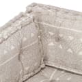 Miniatyrbillede 4 af 9: vidaXL hynde til pallesofa stof patchwork lysebrun