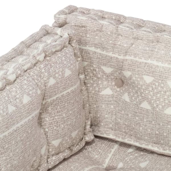 vidaXL hynde til pallesofa stof patchwork lysebrun