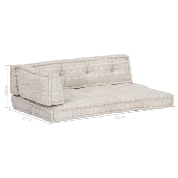 vidaXL hynde til pallesofa stof patchwork lysebrun