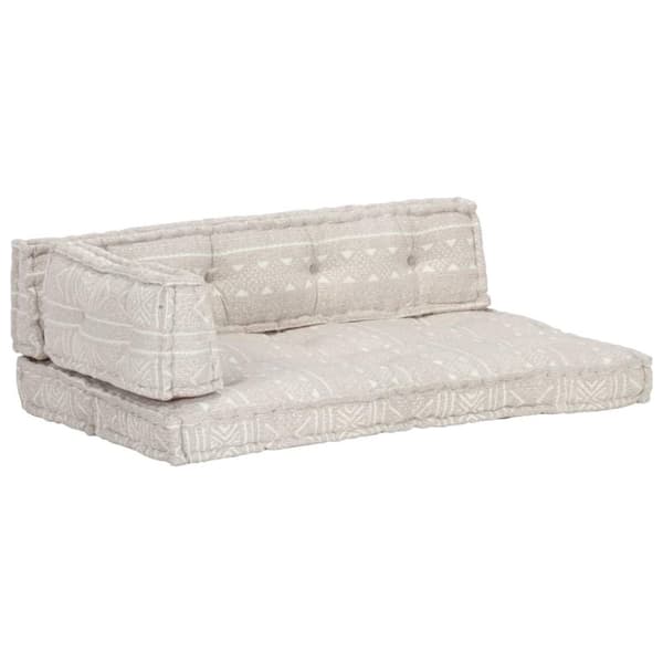 vidaXL hynde til pallesofa stof patchwork lysebrun
